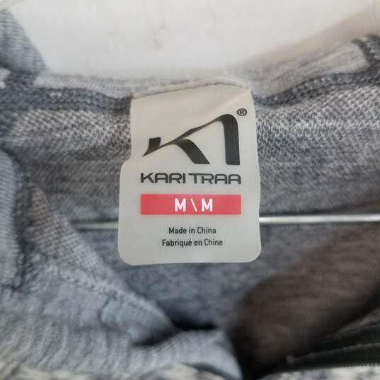Kari Traa women's gray quarter zip base layer hoodie sweater M image number 2