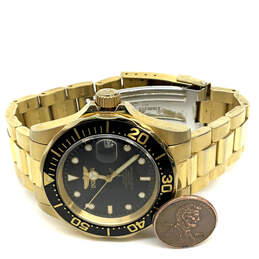 Designer Invicta Pro Diver Gold-Tone Dial Stainless Steel Analog Wristwatch alternative image