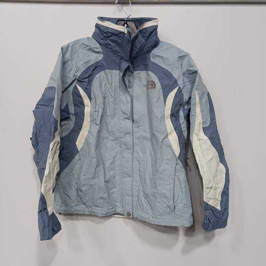 The North Face Women's Blue Full Zip Mock Neck Windbreaker Jacket Size S image number 1