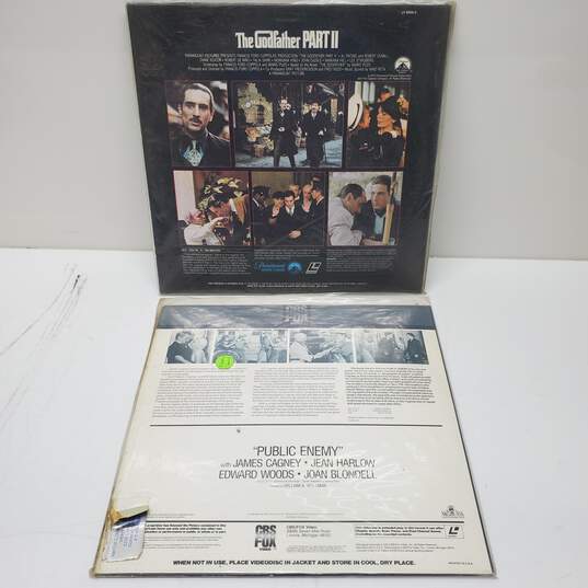 Set of 2 Crime Movie Laserdiscs The Godfather Part 2 and Public Enemy image number 2