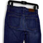 Womens Blue Denim Medium Wash Pockets Button Fly Skinny Leg Jeans Size 26 image number 4