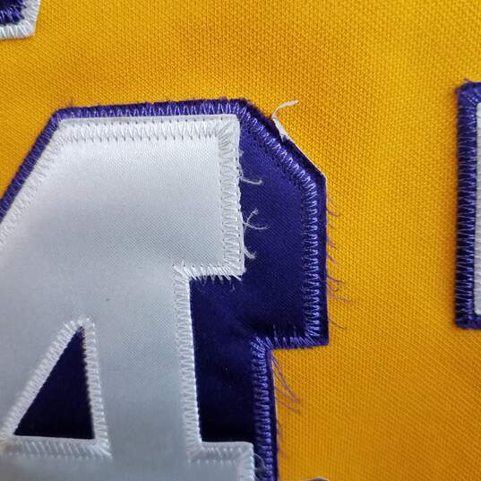 Mitchell & Ness yellow Lakers jersey size 56 #42 image number 3