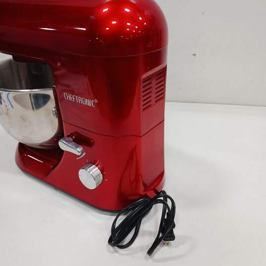 Cheftronic Electric Red Kitchen Mixer With Accessories image number 5