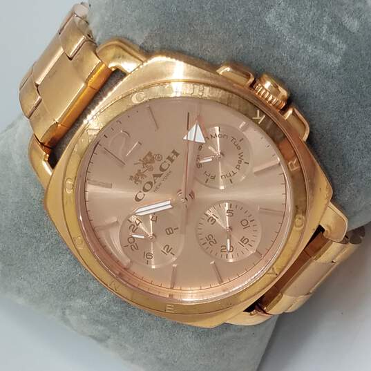 Buy the Coach Rose Gold Tone Quartz Watch | GoodwillFinds