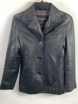 Amand Bassi Women Black Leather Jacket XS