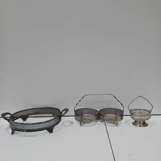 Bundle of  3 Silver-plated Serving Pieces image number 1