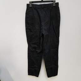 Womens Black Cotton Front Pockets High Rise Tapered Leg Jeans Size 32/46 alternative image