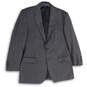 Mens Gray Notch Lapel Flap Pockets Long Sleeve Two Button Blazer Size 40R image number 1