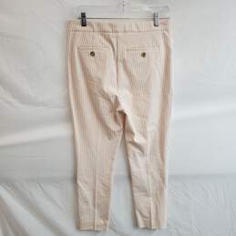 Anthropologie The Essential Slim Striped Cotton Blend Pants Size 6 alternative image