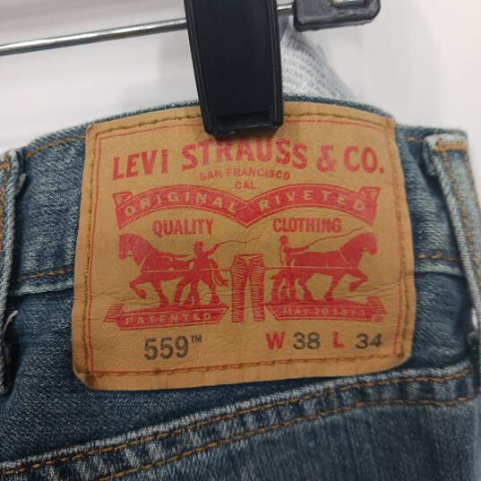 Levi's Straight Jeans Men's Size 38x34 image number 3