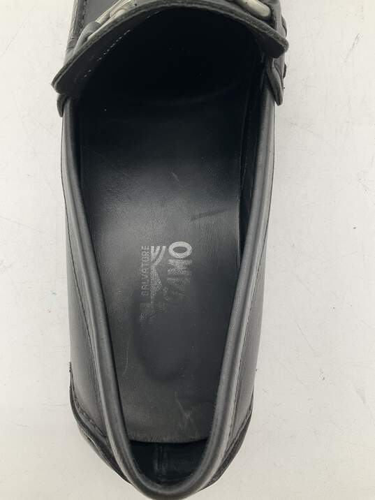 Salvatore Ferragamo Men's Size 8 Black Leather Driver Shoes image number 7