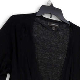 Womens Black Tan Striped Open Front Long Sleeve Cardigan Sweater Size 18/20 alternative image