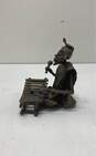 Hand Crafted Metal Figurine Seated Xylophone Player Sculpture image number 4