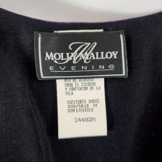 Molly Malloy Women Purple Dress sz 14 image number 3