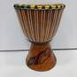 Djembe Wooden Carved Design Hand Drum image number 2