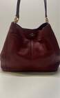 Coach Edie Lexy Leather Shoulder Bag Washed Red image number 1