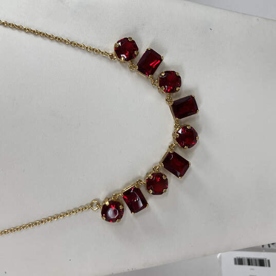 Buy the Designer Kate Spade Red Crystal Gold Tone Statement Necklace w/ Dust  Bag | GoodwillFinds