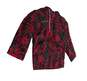 Boys Red Gray Abstract Long Sleeve Hooded Full Zip Puffer Jacket Size XS (6/7) image number 3