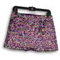 NWT Womens Pink Yellow Sequin Elastic Waist Pull-On Mini Skirt Size Small image number 2