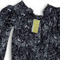 NWT Womens Black Floral Long Sleeve Pullover Fit And Flare Dress Size XS image number 4