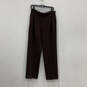 Womens Brown Flat Front Slash Pockets Straight Leg Ankle Pants Size 8 image number 2