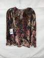 Wm Karen Kane Silk Velvet Blouse Flared Sleeves Sz XL W/Tag image number 4