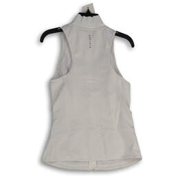NWT Womens White Sleeveless Mock Neck Full-Zip Activewear Vest Size Small alternative image