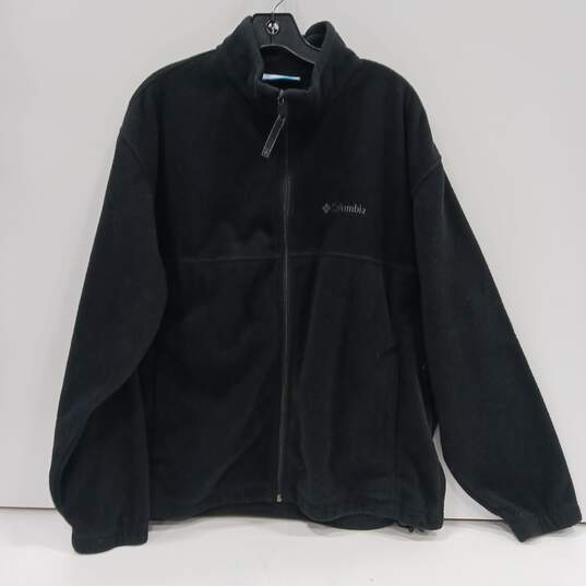 Columbia Black Fleece Full Zip Jacket Men's Size M image number 2