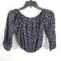 Brandy Melville Women Blue Floral Blouse XS image number 1