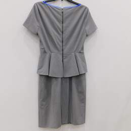Gray Sheath Dress With Blue Accent Size 4 New With Tags NWT alternative image