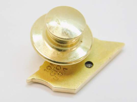 10K Yellow Gold 0.03 CT Diamond Service Pin 1.7g image number 4