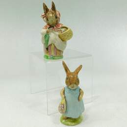 VNTG Beswick Beatrix Potter Figurines Mrs. Rabbit & Mrs. Flopsy Bunny