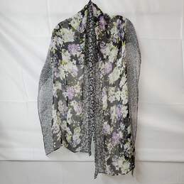 J. Jill Wearever Collection 100% Silk Scarf Floral Design