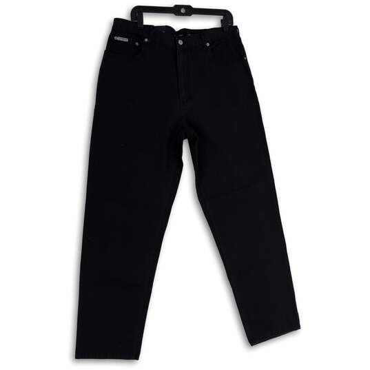 NWT Mens Black Denim Dark Wash Easy Fit Tapered Leg Jeans Size 36x32 image number 3