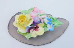 Vintage Coalport Dorothy Ann & Denton English China Flower Brooches 68.3g alternative image