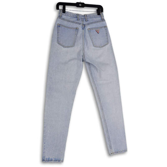 Womens Blue Denim Light Wash Pockets Stretch Skinny Leg Jeans Size 29 image number 2