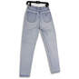 Womens Blue Denim Light Wash Pockets Stretch Skinny Leg Jeans Size 29 image number 2