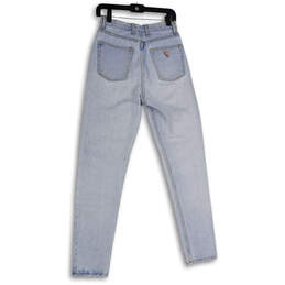 Womens Blue Denim Light Wash Pockets Stretch Skinny Leg Jeans Size 29 alternative image