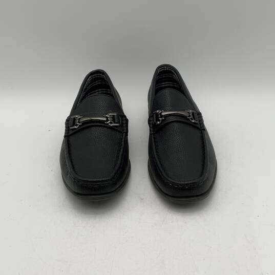 Andrew Fezza Mens Black Horsebit Moc Toe Slip-On Loafers Size 8.5 image number 3
