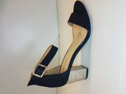 Andrea Women's Suede Black Glitter Heels Size 9