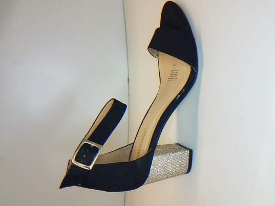 Andrea Women's Suede Black Glitter Heels Size 9 image number 1