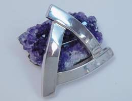 925 Sterling Silver Modernist Abstract Brooch