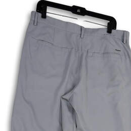 Womens Gray Flat Front Pockets Straight Leg Golf Chino Pants Size 34X32 alternative image