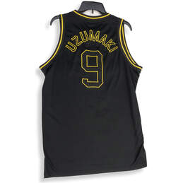 Mens Black Gold Sleeveless Embroidered Logo Basketball Jersey Size Medium alternative image