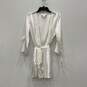 NWT Oscar De La Renta Womens White Silk Long Sleeve Tie Waist Kimono Robe Size S image number 1