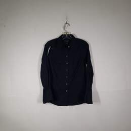 NWT Womens Tailored Fit Long Sleeve Collared Button-Up Shirt Size 2