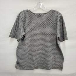 Eileen Fisher N.Y. WM's Grey Round Neck Merino Wool Blouse Size L alternative image