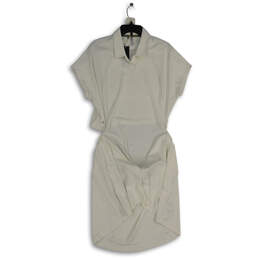 NWT Women White Spread Collar Cap Sleeve Tennis Sheath Dress Size XL