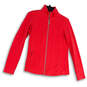 Womens Red Long Sleeve Mock Neck Regular Fit Pockets Full-Zip Jacket Sz XS image number 1