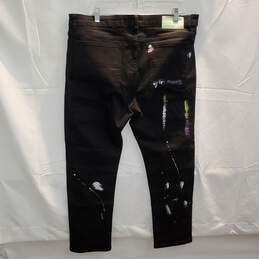Off-White Black Double Knee Paint Splatter Jeans Size 38 alternative image